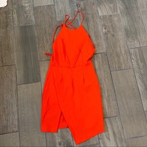 Sugarlips red strappy back mini dress